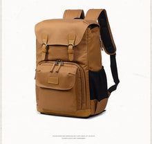 Cargar imagen en el visor de la galería, BRISTOL – Mochila fotográfica vintage de lona y cuero impermeable