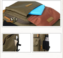 Cargar imagen en el visor de la galería, BRISTOL – Mochila fotográfica vintage de lona y cuero impermeable