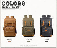 Cargar imagen en el visor de la galería, BRISTOL – Mochila fotográfica vintage de lona y cuero impermeable