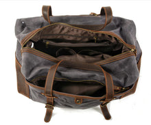 Charger l'image dans la galerie, DAMASCUS | Valise de voyage militaire en cuir et toile | 4 couleurs