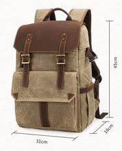 Charger l'image dans la galerie, Sac à dos pour appareil photo numérique | Cuir et toile