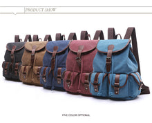 Charger l'image dans la galerie, Strasbourg - Sac à dos scolaire en toile imperméable pour ordinateur portable - 5 couleurs