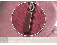 Charger l'image dans la galerie, Strasbourg - Sac à dos scolaire en toile imperméable pour ordinateur portable - 5 couleurs