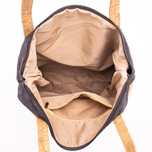 Charger l'image dans la galerie, LAMYA | Bolso de corcho natural y tela hecho a mano