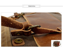 Cargar imagen en el visor de la galería, PARIS | Gran maleta para el portatil de cuero y lona | 5 colores