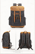 Charger l'image dans la galerie, Sac à dos professionnel en cuir pour caméra photo et vidéo | Style décontracté