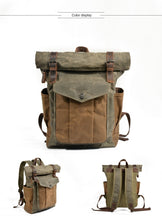 Charger l'image dans la galerie, NOMAD | Sac à dos de voyage en cuir et toile cirée | 4 coloris