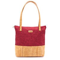 Charger l'image dans la galerie, LAMYA | Bolso de corcho natural y tela hecho a mano