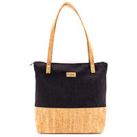 Charger l'image dans la galerie, LAMYA | Bolso de corcho natural y tela hecho a mano