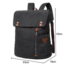 Charger l'image dans la galerie, ANVERS - Sac à dos pour ordinateur portable en toile et cuir moderne - 6 couleurs