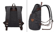 Charger l'image dans la galerie, ANVERS - Sac à dos pour ordinateur portable en toile et cuir moderne - 6 couleurs