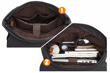 Charger l'image dans la galerie, ANVERS - Sac à dos pour ordinateur portable en toile et cuir moderne - 6 couleurs