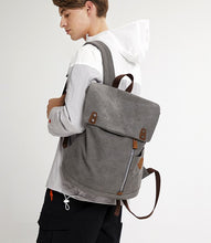Charger l'image dans la galerie, ANVERS - Sac à dos pour ordinateur portable en toile et cuir moderne - 6 couleurs