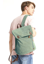 Charger l'image dans la galerie, ANVERS - Sac à dos pour ordinateur portable en toile et cuir moderne - 6 couleurs