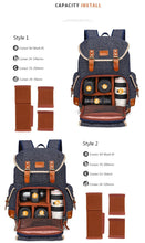 Cargar imagen en el visor de la galería, TOULOUSE - Mochila estilo casual para cámara de fotos - 3 colores