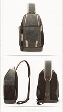 Charger l'image dans la galerie, Picasso - Sac bandoulière en toile et cuir pour appareil photo reflex - 3 couleurs