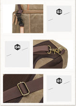 Charger l'image dans la galerie, Picasso - Sac bandoulière en toile et cuir pour appareil photo reflex - 3 couleurs