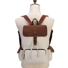 Charger l'image dans la galerie, Brugge - Sac à dos  en cuir et toile pour femme - 4 couleurs