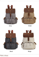 Charger l'image dans la galerie, Brugge - Sac à dos  en cuir et toile pour femme - 4 couleurs