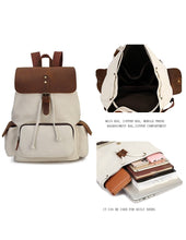 Charger l'image dans la galerie, Brugge - Sac à dos  en cuir et toile pour femme - 4 couleurs