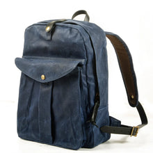 Cargar imagen en el visor de la galería, DOVER – Mochila vintage de lona y cuero encerado – 5 colores
