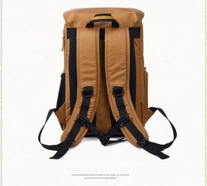 BRISTOL – Mochila fotográfica vintage de lona y cuero impermeable