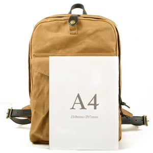 DOVER – Mochila vintage de lona y cuero encerado – 5 colores