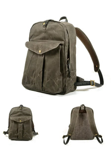 DOVER – Mochila vintage de lona y cuero encerado – 5 colores