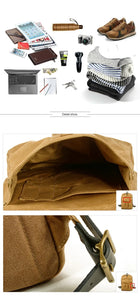 DOVER – Mochila vintage de lona y cuero encerado – 5 colores