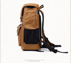 BRISTOL – Mochila fotográfica vintage de lona y cuero impermeable