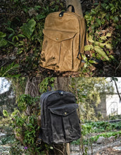 Cargar imagen en el visor de la galería, DOVER – Mochila vintage de lona y cuero encerado – 5 colores
