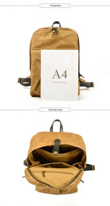 DOVER – Mochila vintage de lona y cuero encerado – 5 colores