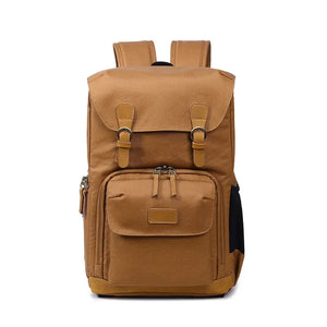 BRISTOL – Mochila fotográfica vintage de lona y cuero impermeable