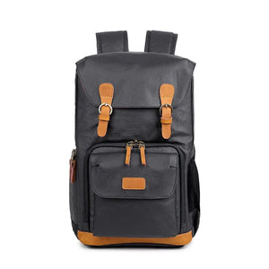 BRISTOL – Mochila fotográfica vintage de lona y cuero impermeable