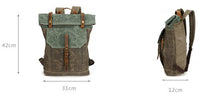 Cargar imagen en el visor de la galería, ARMY | Mochila militar lona y cuero | 3 colores
