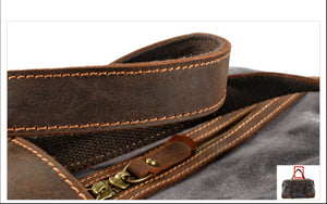 DAMASCO | Maleta de viaje militar de cuero y lona | 4 colores