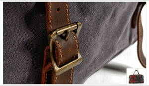 DAMASCO | Maleta de viaje militar de cuero y lona | 4 colores