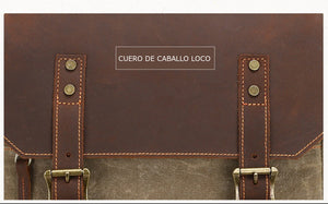 Mochila para cámara de fotos digital | Cuero y lona