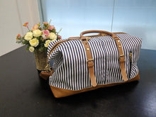 Charger l&#39;image dans la galerie, JEANNE | Nouvelle valise de voyage en cuir et toile | Style informel
