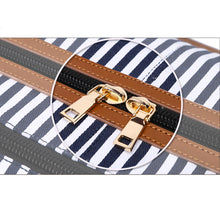 Charger l&#39;image dans la galerie, JEANNE | Nouvelle valise de voyage en cuir et toile | Style informel
