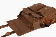 Charger l&#39;image dans la galerie, LUKE | sac porté épaule en toile et cuir vintage | 6 couleurs
