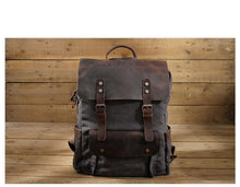 Cargar imagen en el visor de la galería, MESSENGER | Mochila para diario de cuero y lona | 5 colores
