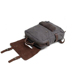 Cargar imagen en el visor de la galería, MESSENGER | Mochila para diario de cuero y lona | 5 colores
