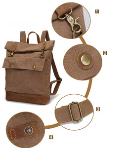 OSLO | Mochila de lona y cuero | 4 colores