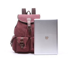 Strasbourg - Sac à dos scolaire en toile imperméable pour ordinateur portable - 5 couleurs