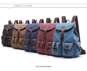 Strasbourg - Sac à dos scolaire en toile imperméable pour ordinateur portable - 5 couleurs