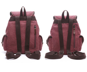 Strasbourg - Sac à dos scolaire en toile imperméable pour ordinateur portable - 5 couleurs