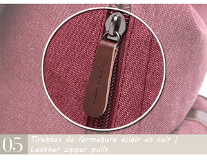 Strasbourg - Sac à dos scolaire en toile imperméable pour ordinateur portable - 5 couleurs