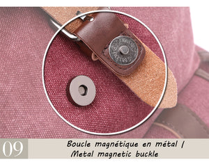 Strasbourg - Sac à dos scolaire en toile imperméable pour ordinateur portable - 5 couleurs