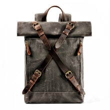 Charger l&#39;image dans la galerie, BRAVEHEARTH | Sac à dos en cuir et toile | 3 couleurs
